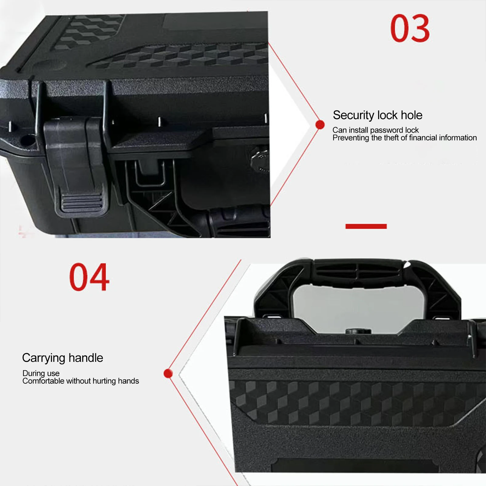 앵글 그라인더 플라스틱 공구함 가벼운 보호용 플라스틱 상자 그라인더 배터리 및 안전 장비에 적합