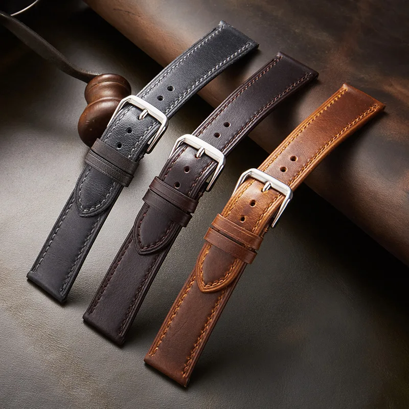Wholesale Swiss Calfskin 20 mm Wristwatch Band KC1812_K0032467 main image 1