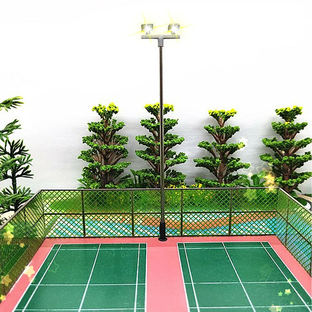 5 Pack Model Railway Yard Lights Twin LED Lamps OO 00 Guage Flood Light 1:76 Model Railroads 5*Twin LED Yard Lights