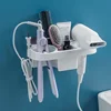 Home Accessory Set Storage Shelf, Holder for Storing Hair Dryer, Curling Iron, Bathroom Organizer 1