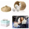 E2 6PCS Wool Laundry Balls Dryer Reusable Natural Fabric Softener Wool Dryer for Speeding Up Dry Time Washing Balls Accessories 6