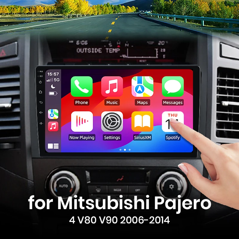 Für Mitsubishi Pajero 4 V80 V90 2006-2014 CarPlay für Apple Android Auto Auto Radio GPS IPS FM WiFi BT 4G 8Core Multimedia Stereo