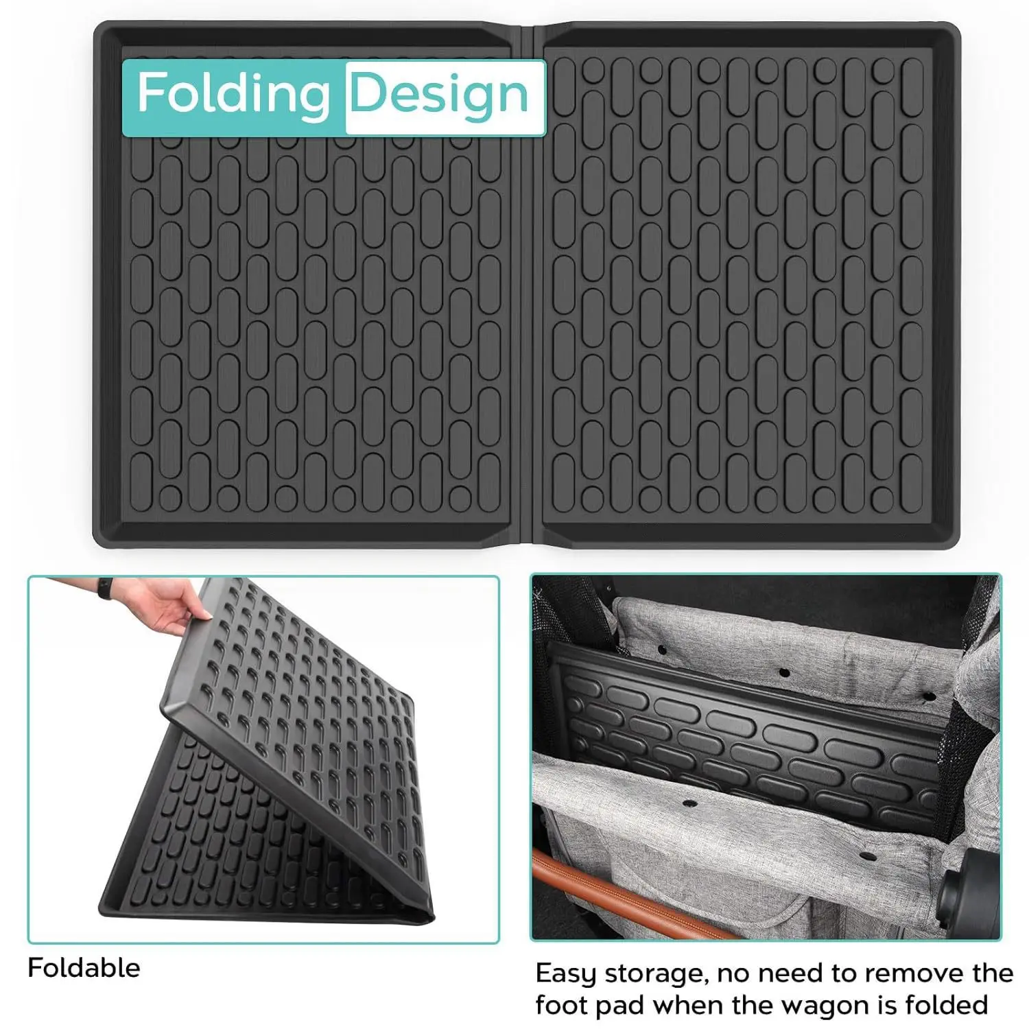 Universal silicone Foot Pad foldable wagon foot Anti-corrosion Cove Mat Accessories Wonderfold Snacks Catcher W2 W4 tray net stroller accessories