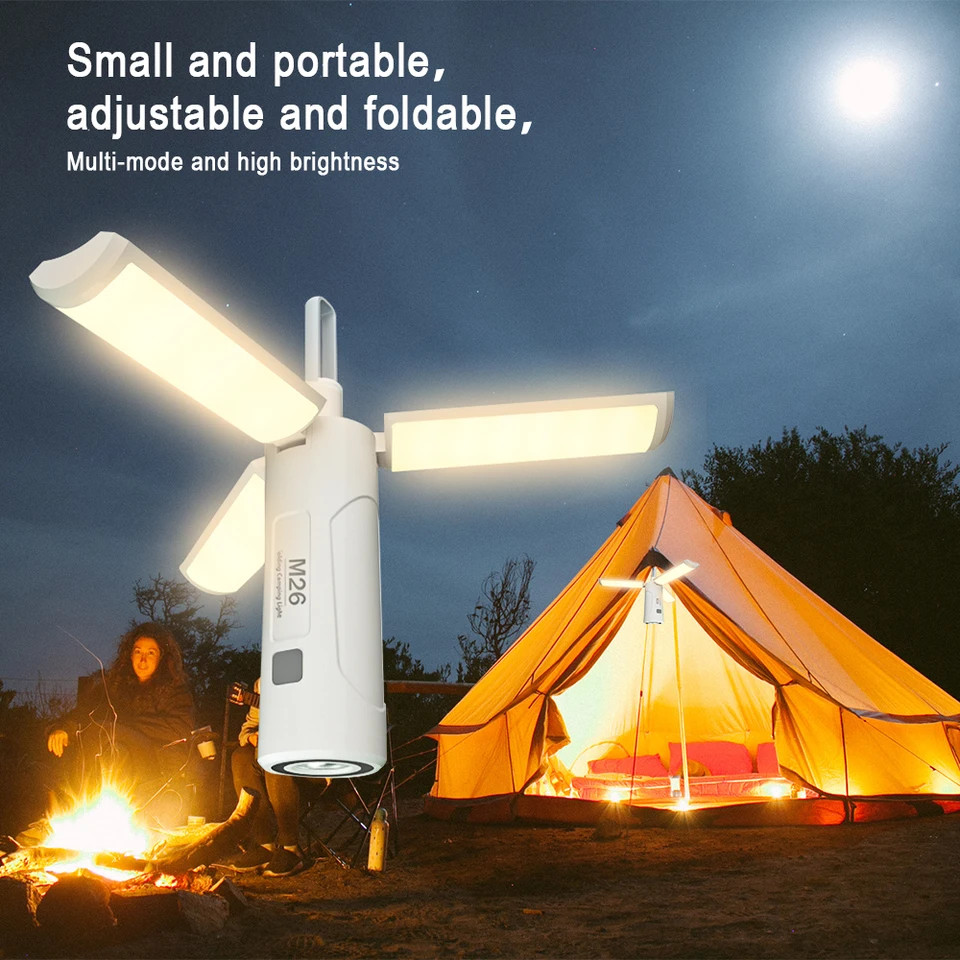 Lanterna Da Campeggio Ricaricabile 800 Lumen - Impermeabile IPX4, 4 Modalità, Batteria 2000 MAh, Portatile