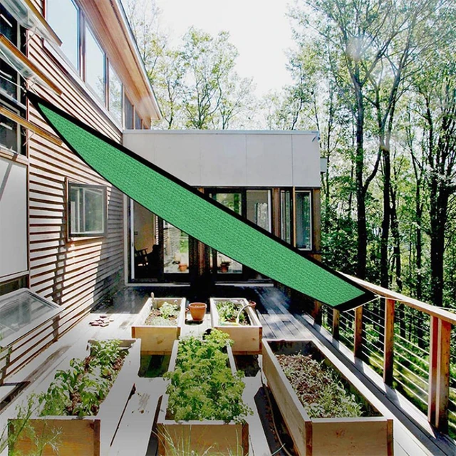 Árnyékkendő Vízálló És Uv -Ellenálló Védelem -Sugarak Zöld Napsugárzású Nettó Kültéri Erkély Napfényes Lombkorona - Image 3