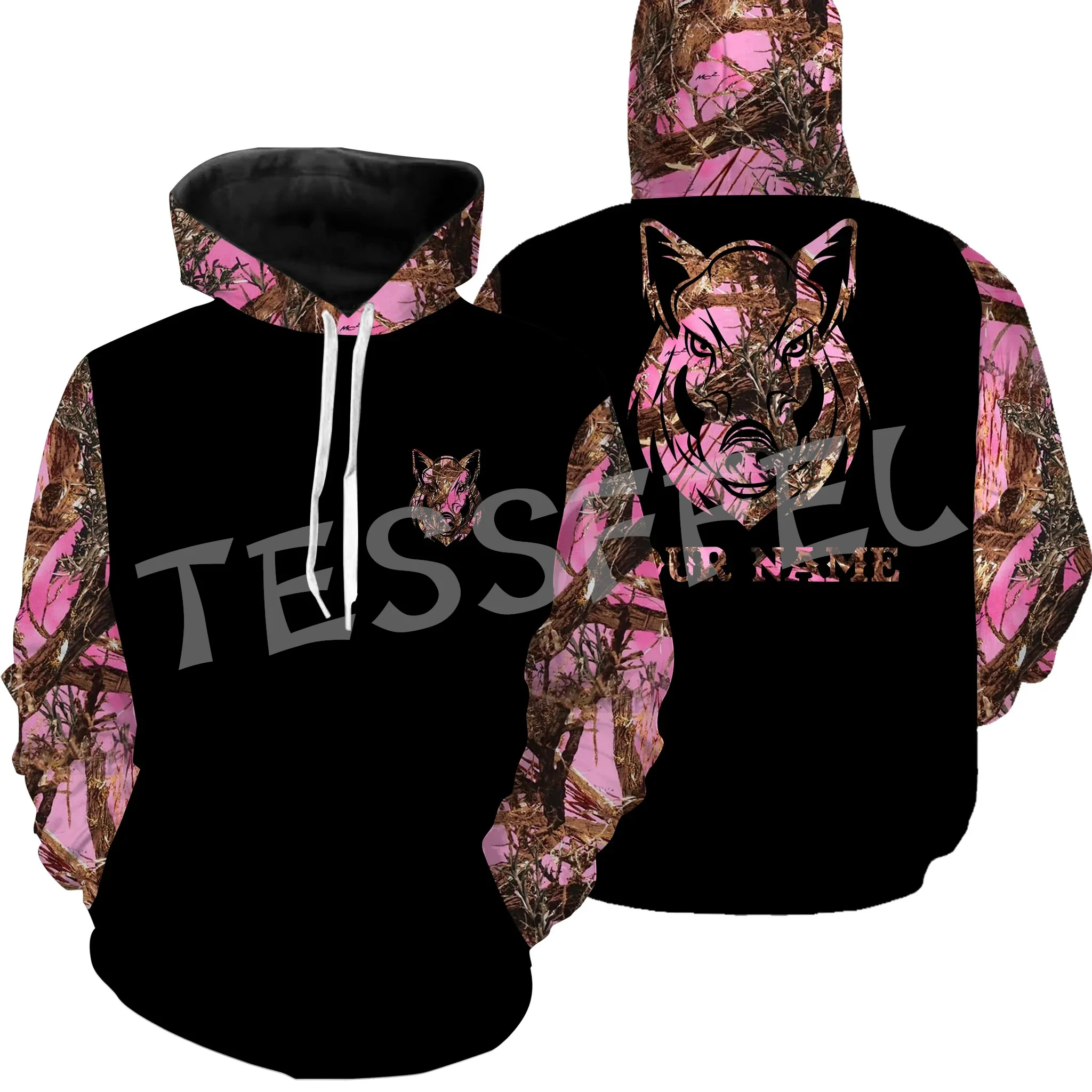 

NewFashion Custom Name Boar Hunting Camo Hunter Tattoo 3DPrint Harajuku Pullover Streetwear Unisex Casual Funny Jacket Hoodies R
