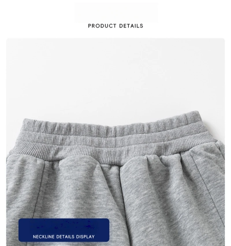 بنطلون رياضي للأطفال من 2 إلى 6 سنوات لربيع 2026، بنطلون رياضي للأولاد باللون الأزرق الداكن مع نقوش حروف أبجدية ورباط عند الكاحل