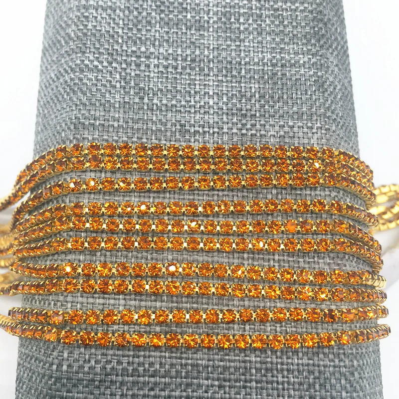 Elegant SS6 2mm Crystal Rhinestone Cup Chain for Jewelry and Fashion DIY Projects
