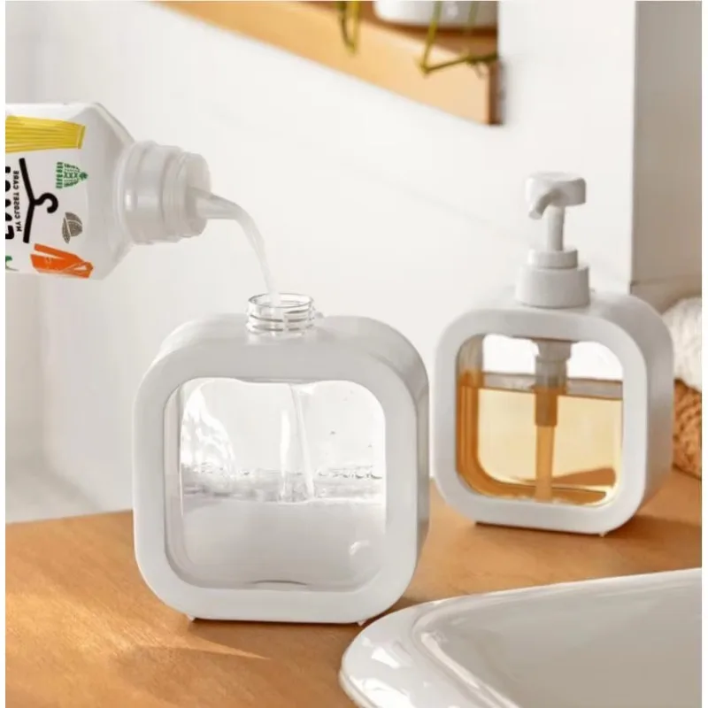 300/500ml Bathroom Soap Dispensers Refillable Lotion Shampoo Shower Gel Holder Portable Travel Dispenser Empty Bath Pump Bottle