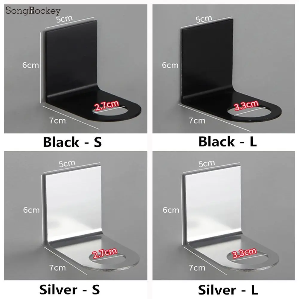 Multifunctional Hooks Wall Mounted Soap Bottle Holder Metal Hook Stainless Steel Traceless Kitchen