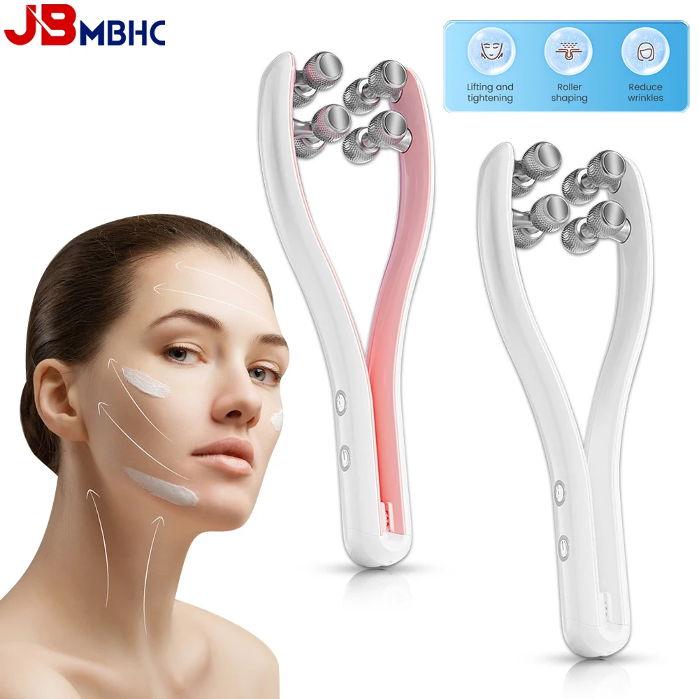 얼굴 마사지 롤러 Y 모양 얼굴 리프팅 장치, V 얼굴 이중 턱 제거 도구, 얼굴 관리 스킨 케어, 가정용 미용 도구 