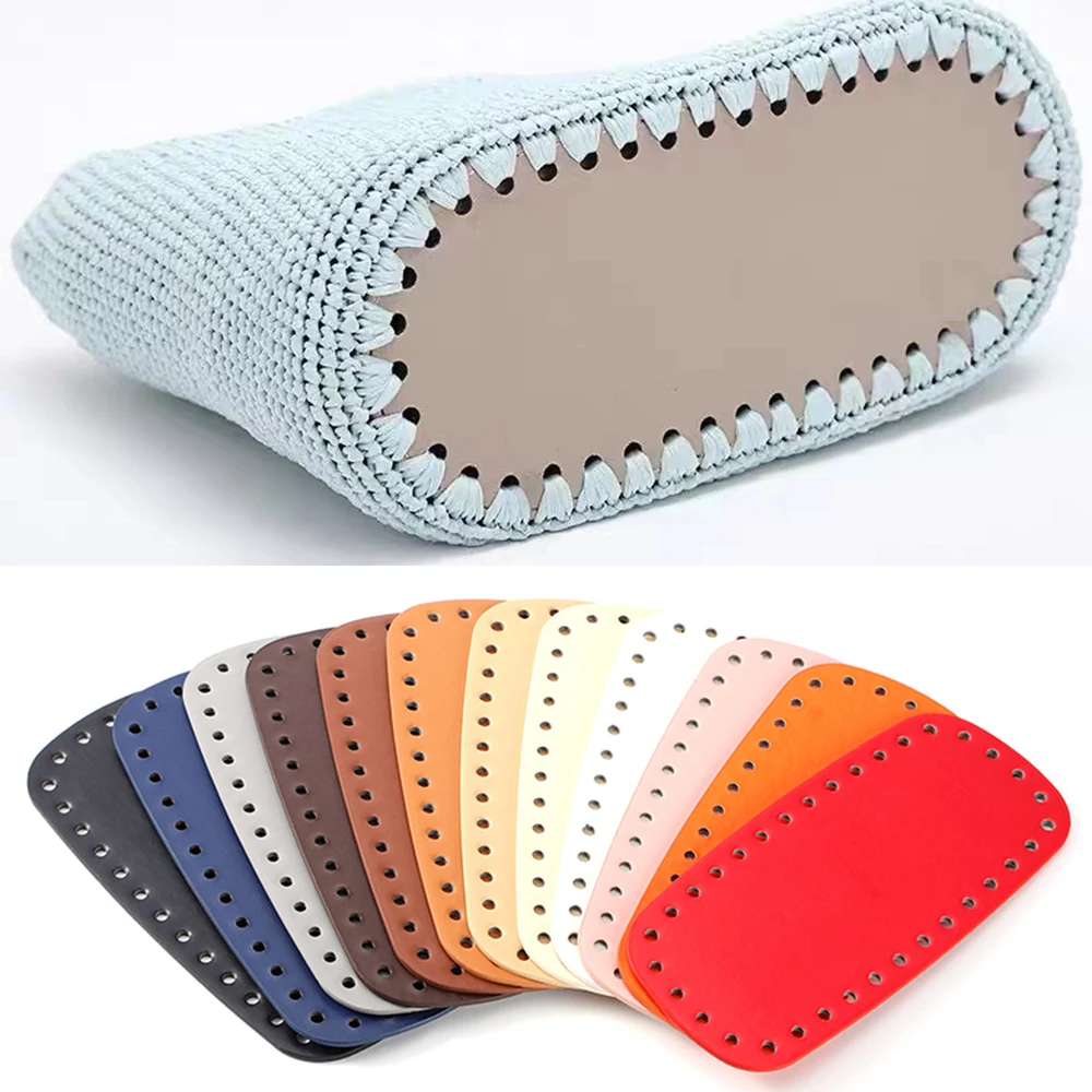 

Oval Bottom For Knitted Bag PU Leather Handmade Bottom With Holes Diy Crochet Handcraft Bottom Bag Base Bag Accessories