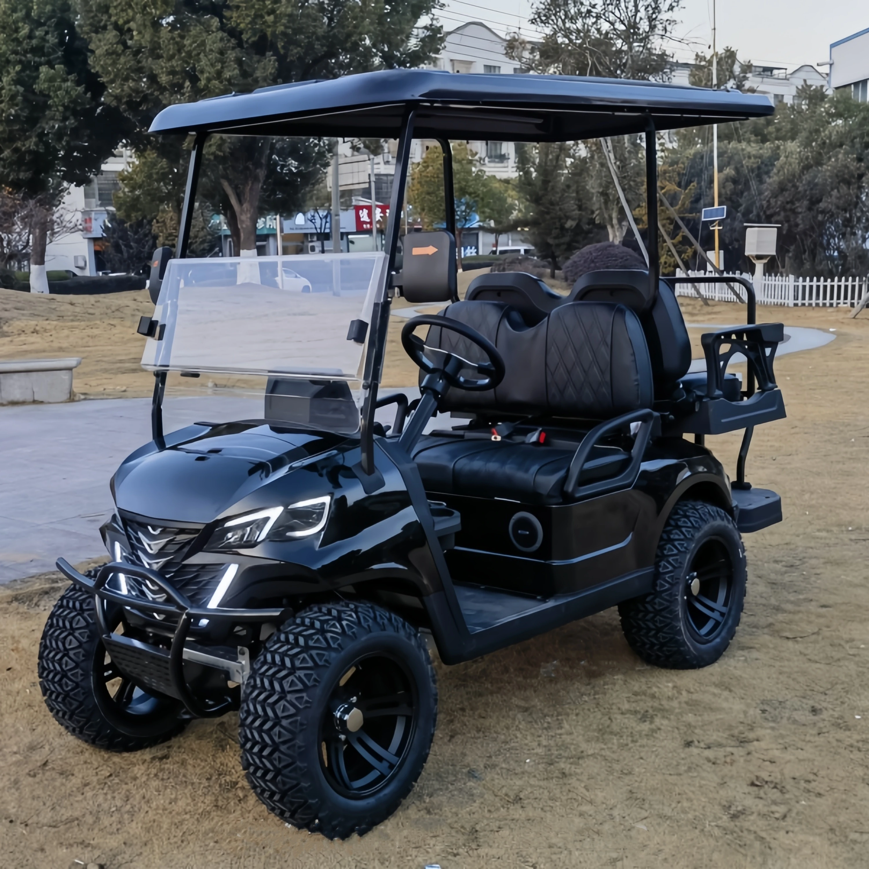 Camouflage 48V Mini Golf Cart Cruising Up To 80-100Km Hour 25Km Electric Golf Cart 4 Seater