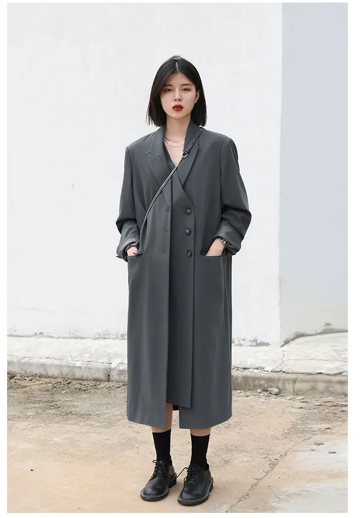 lightweight puffer jacket Spring/Autumn Women Trench Coat Elegant Blazer Coat Women Long Trench Jacket Windbreaker Casaco Abrigo Fashion Casual Overcoat down puffer coat