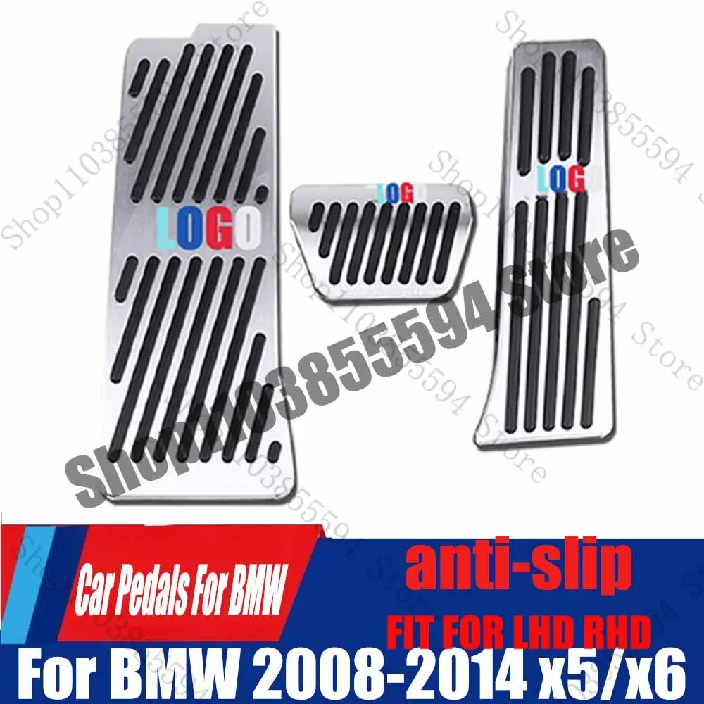 

Car Pedals Foot Rest Brake Accelerator Fuel Pedal Pad Cover For BMW 2008-2014 x5 x6