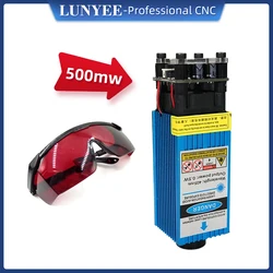 High-Power Adjustable Blue-Violet Laser Module with Safety Goggles and TTL PWM Control - 12V