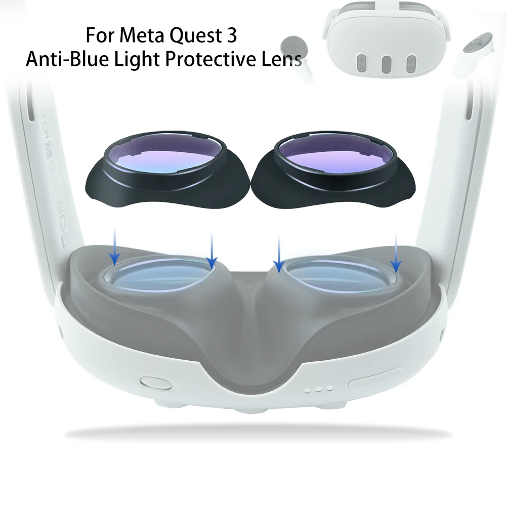 Lentilles antilumière bleue antiadhésives pour Meta Quest 3,lentilles myopes,accessoires VR