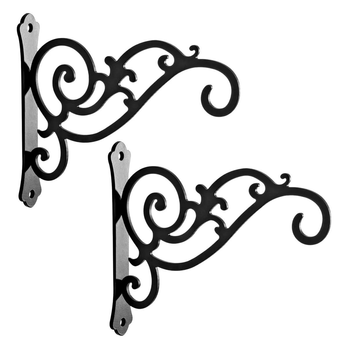 

Metal Flowerpot Basket Hanger Wall Hanging for Garden Balcony Decor Bracket Flowerpot Rack 2Pcs