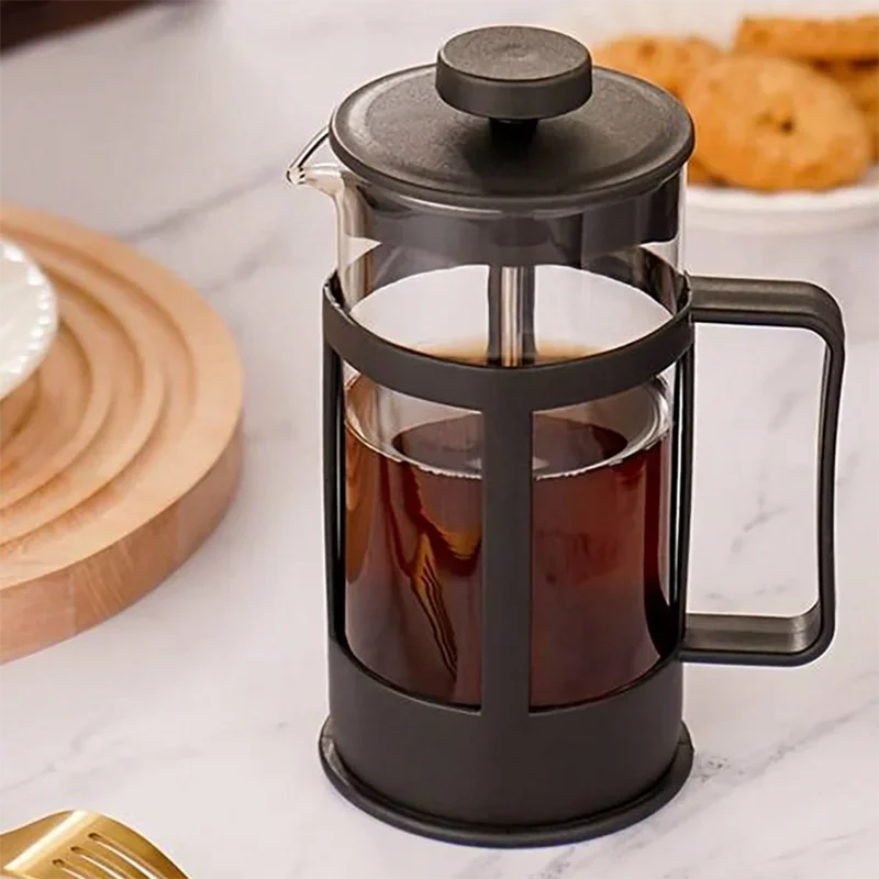Kaffee Französisch Presse Topf Mit Filter hohe borosilikatglas Hand Punch Kaffeekanne Multifunktionale Brauen Tee Milch Topf Werkzeuge – Detail 4
