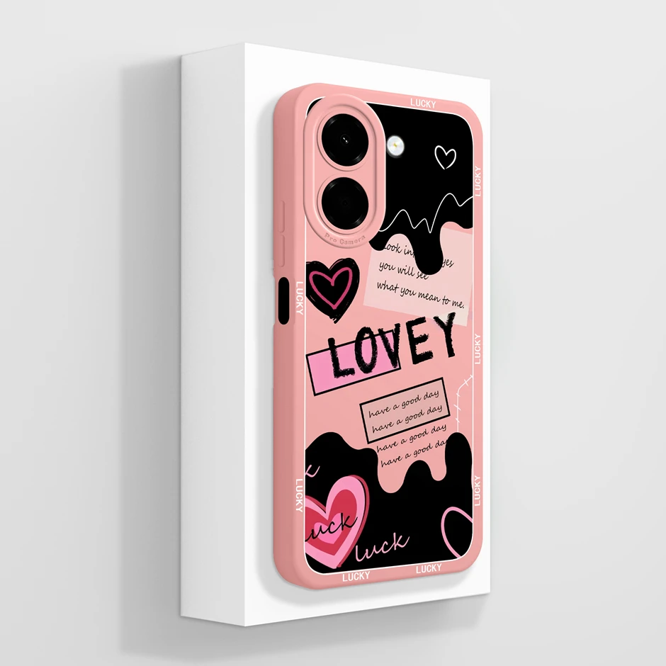 Stylish Gradient Love Heart Moon Soft Bumper Case - Anti-Slip & Antifouling Design