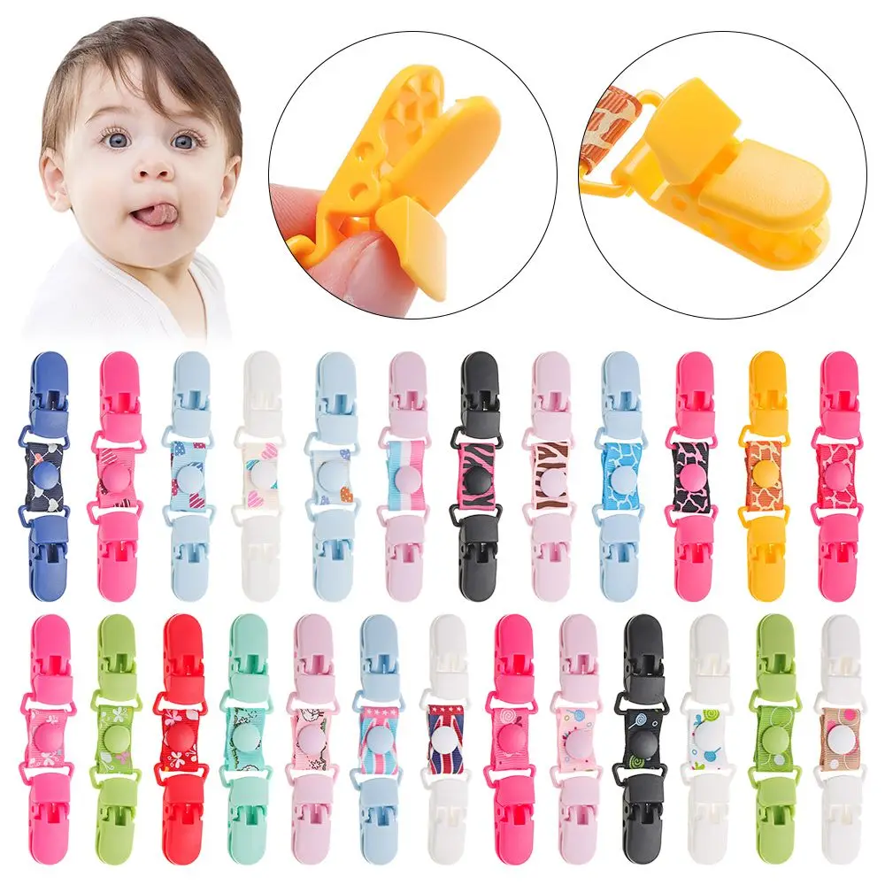 Polyester Baby Stroller Handkerchief Clip with Anti Lost Chain
