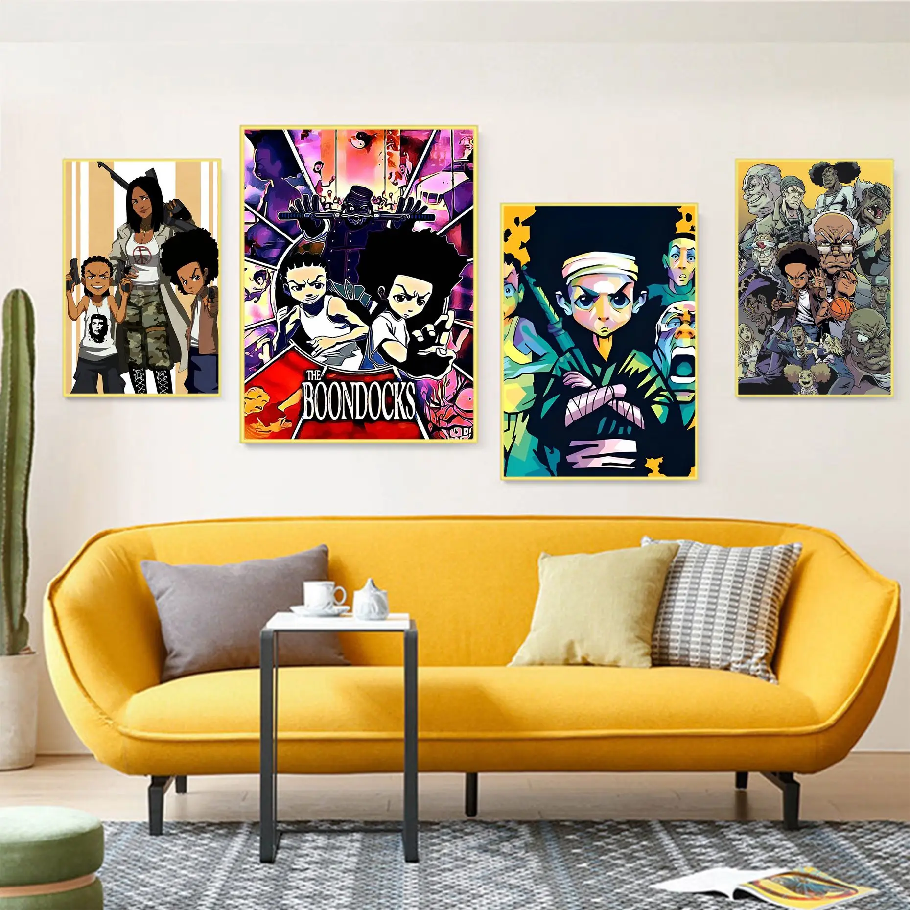 

Художественные стикеры Huey Freeman в стиле ретро из крафт-бумаги