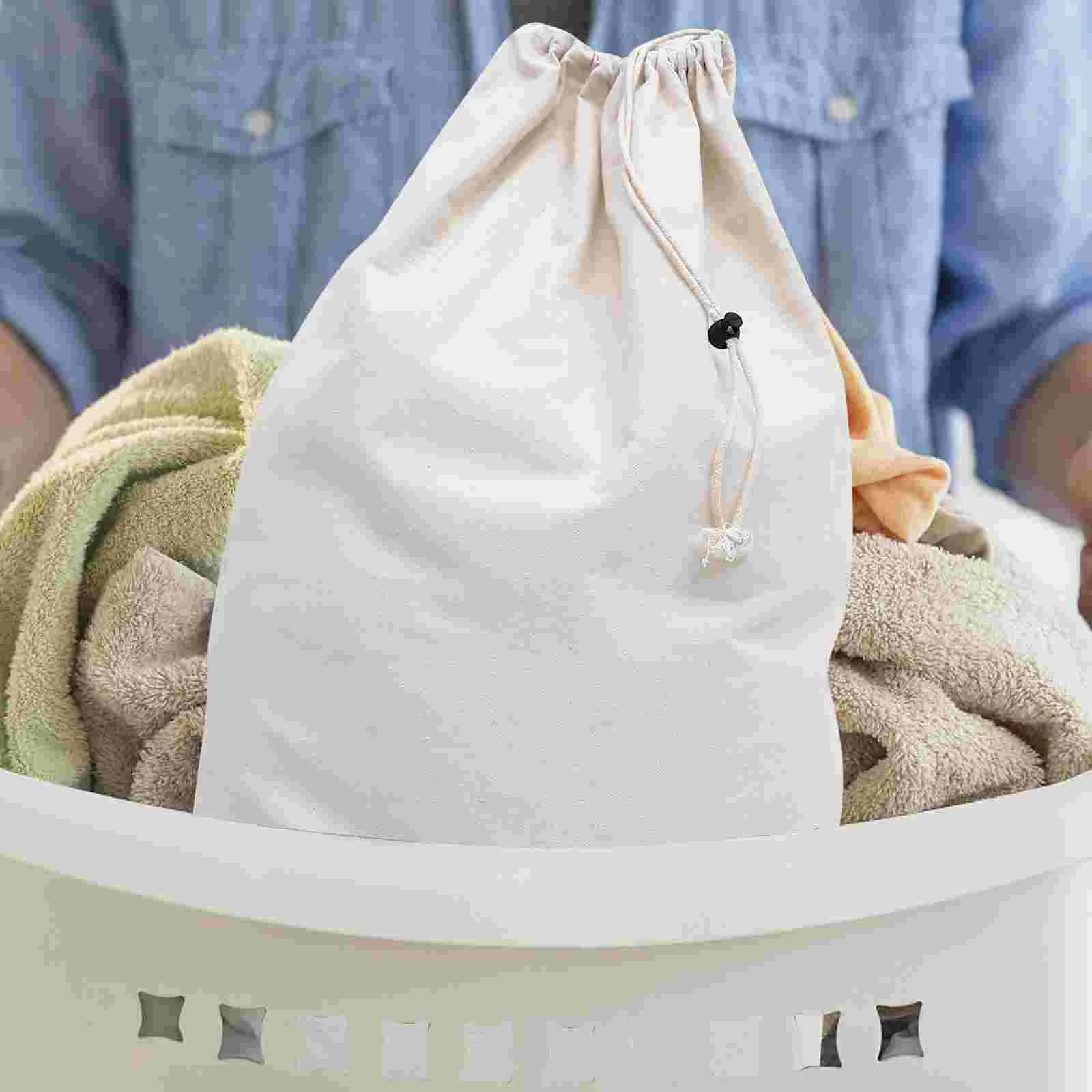 

Travel Laundry Bag Bags for Dirty Clothes Washable Wardrobe Organizer Clothing Hamper White Camp Large Drawstring