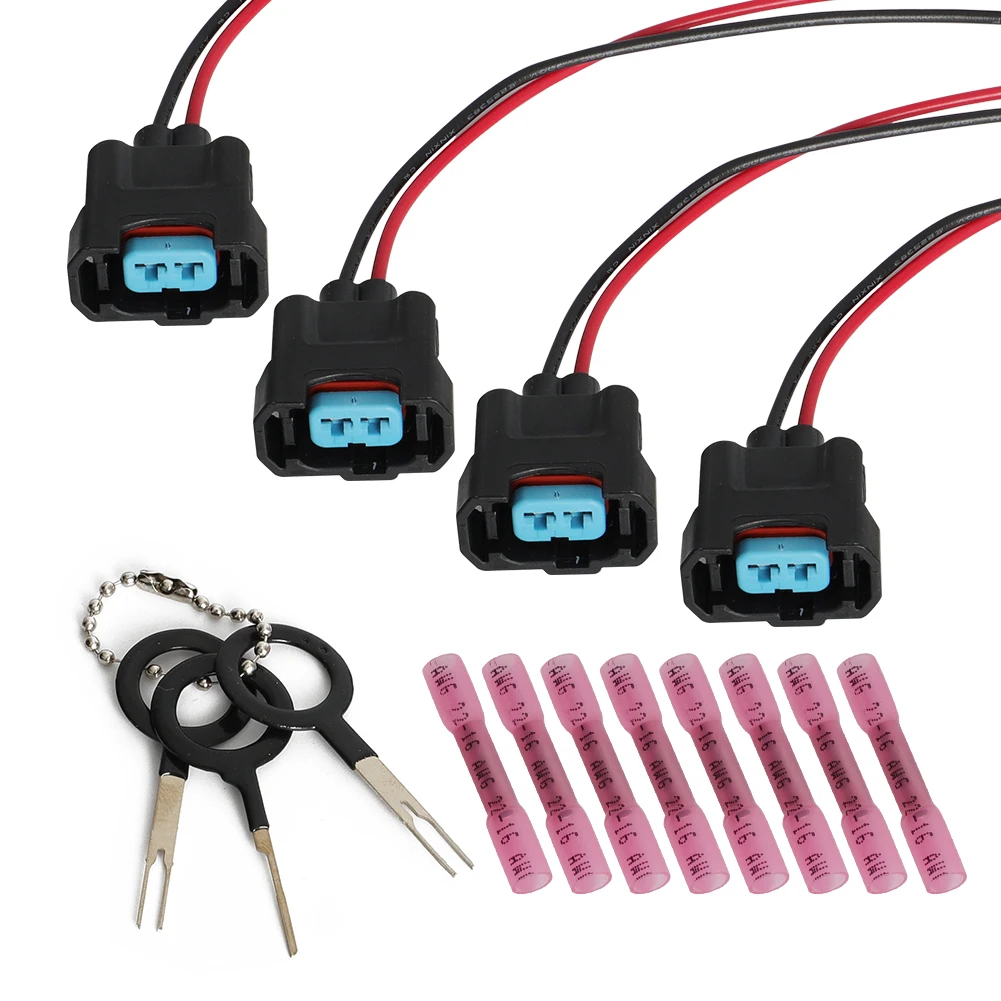 

4 x разъем топливной форсунки Pigtail OBD2, подходит для Honda 1998 - 2007 Acura chevy 98-07