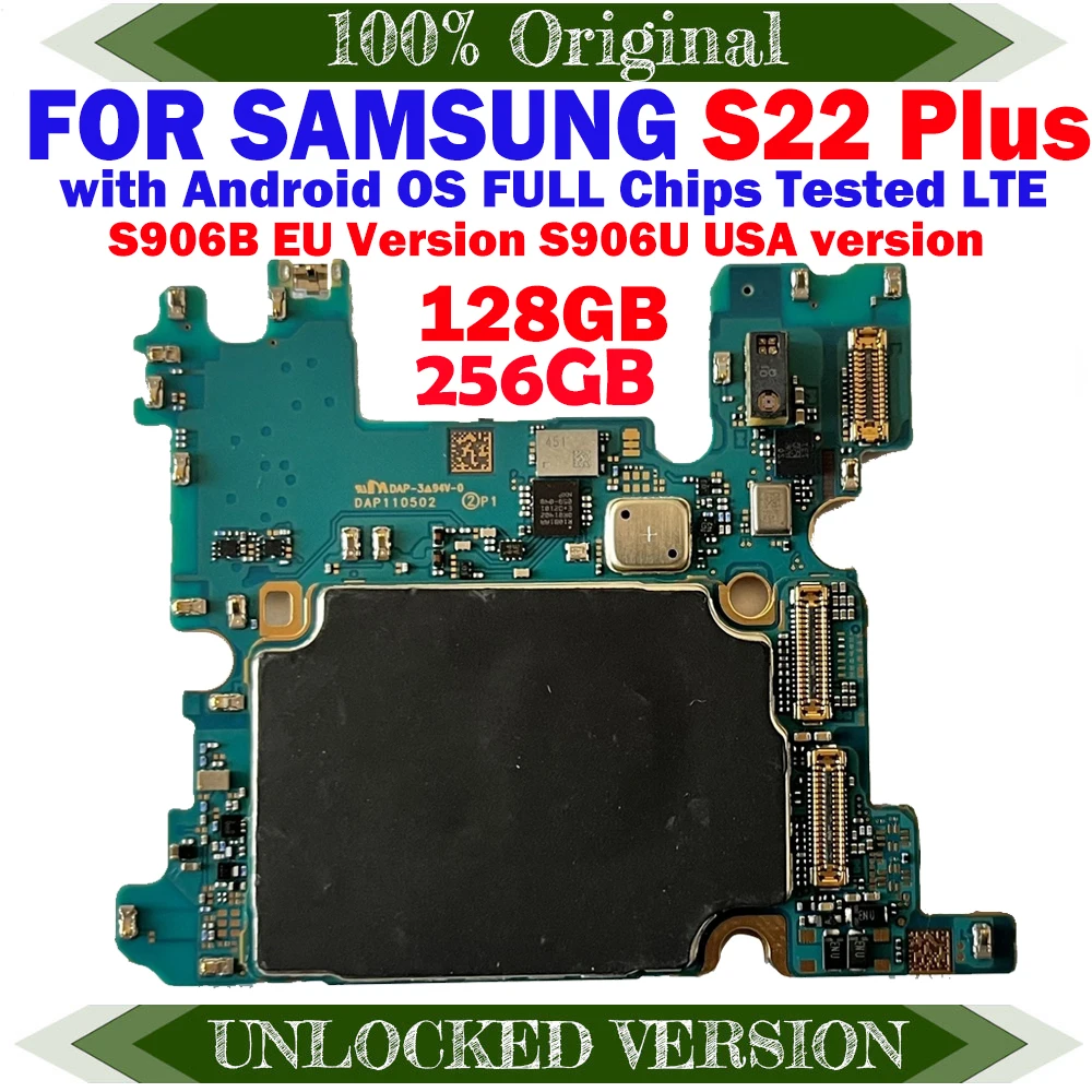 100Original256GBMainboardForSamsungGalaxyS22PlusS22