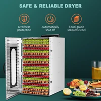 20 Trays Food Dehydrator Stainless Steel Commercial Dehydrators Dryer for Fruit, Meat, Beef, Jerky, Herbs with Adjustable Timer 2