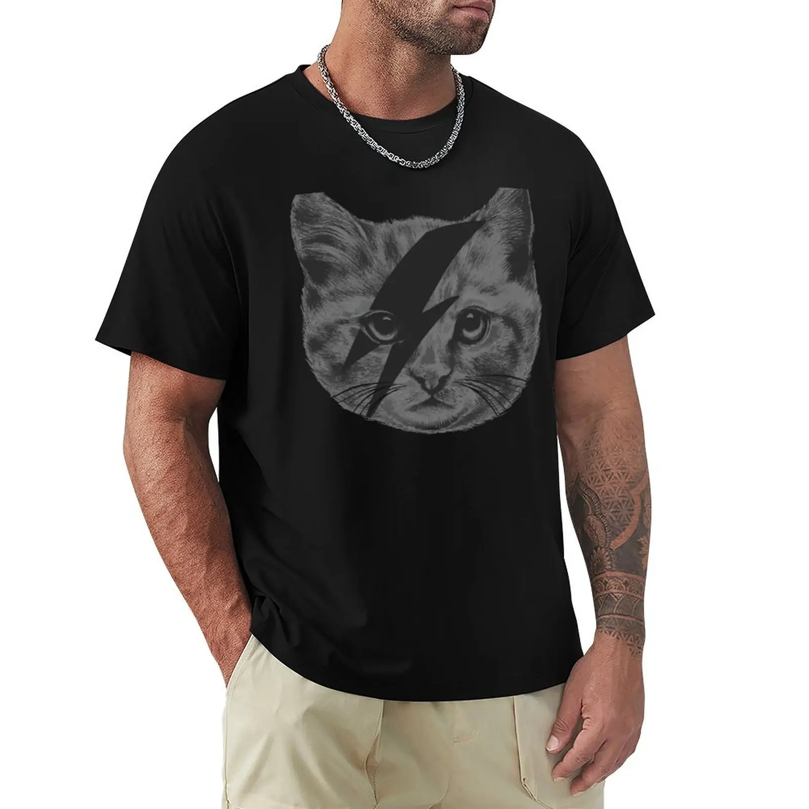 Ziggy Stardust Cat Kitten I Love Cats Kitty Meow Punk Anni '70 T-Shirt Camicetta Customizeds Abbigliamento Uomo