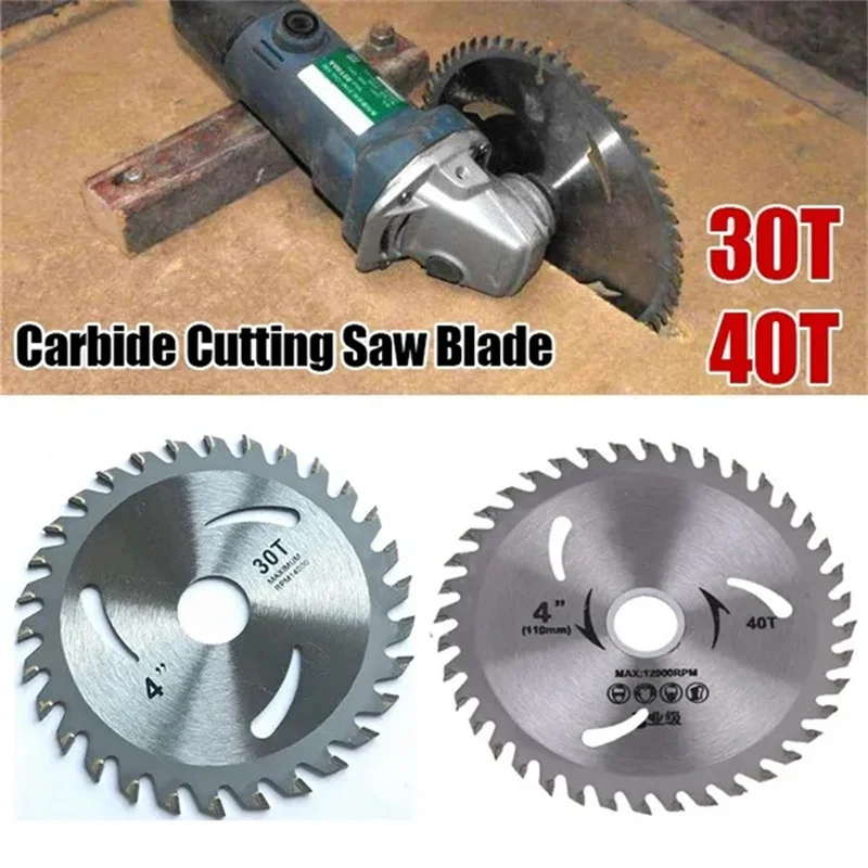 30T/40T 4 Inch Carbide Cutting Saw Blade Disc Circular Wood Cutting Tool Bore Diameter 20mm For Rotary Tool Woodworking 5pcs circular saw blade wood carbide cutting piece 85mm cutting tool for multifunction power tool bore 10mm wood cutting disc