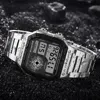 PANARS Top Luxury Stainless Steel Strap Sport Watches Mens Waterproof Back Light Digital Wristwatch Male Alarm 3