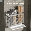 Kitchen Storage Rack Cutlery Cylinder Knife Rack 304 Stainless Steel Rack Chopsticks Spoon Knife Fork Storage Basket 5