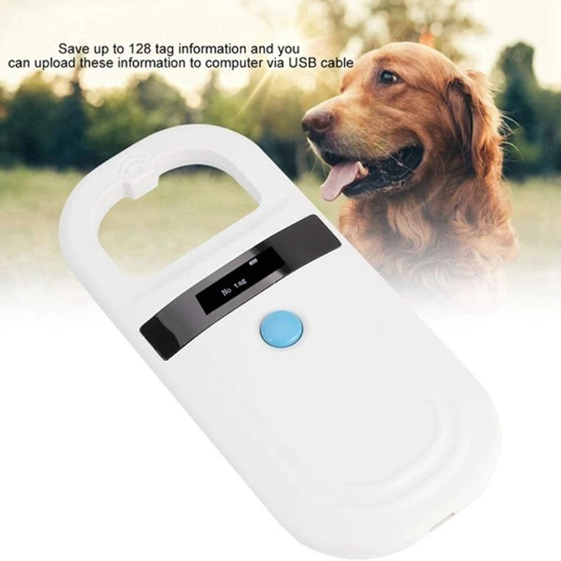 

Microchips Reader RFID 134.2 Khz, ID Microchips Scanner With 0.91 Inch High Brightness OLED Display For Animal Tracking Durable