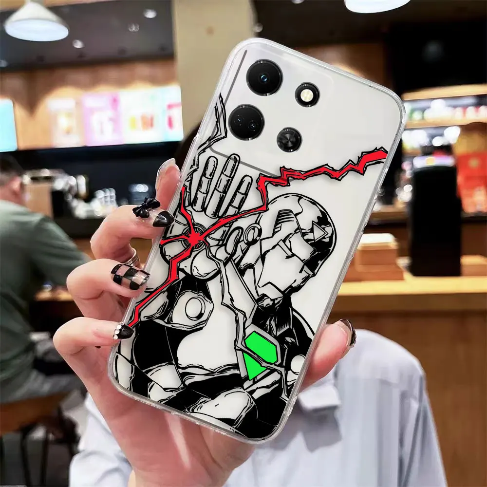 thumbnail image 1 of Clear Phone Case For Infinix NOTE 10 11 12 30 30i SMART 5 6 7 ZERO CAMON 19 20 PRO Case Funda Capa Shell Marvel Lron Man Comics, 1 of 5