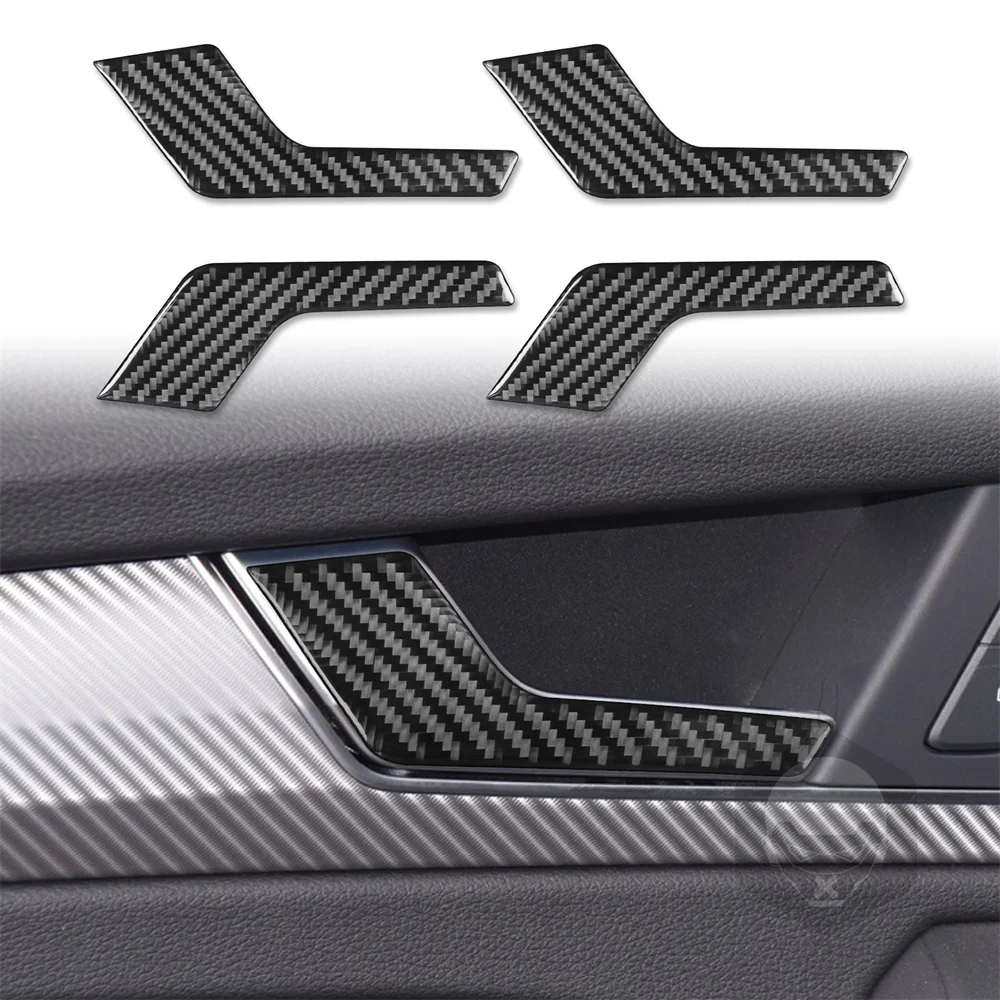 

4pcs For Audi Q5L 18 Models Door Handles Carbon Fiber Decorative Stickers