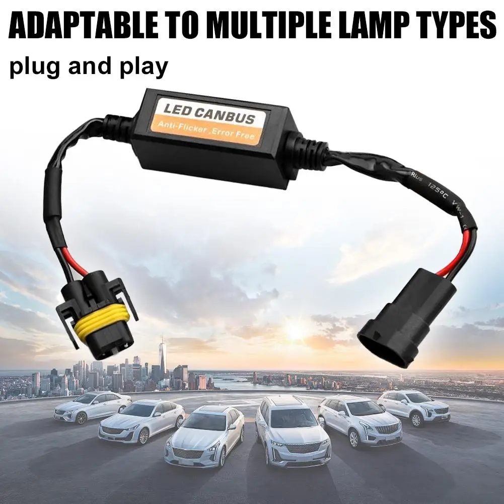 LED 헤드라이트 캔버스 디코더 안티 플리커 저항 에러 캔슬러 어댑터 H1/H4/H7/9005/9006/9012 자동차 액세서리