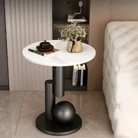 Table d'appoint créative de style crème, petite table ronde pour salon, table basse créative ou petite table ronde pour salle à manger. 3
