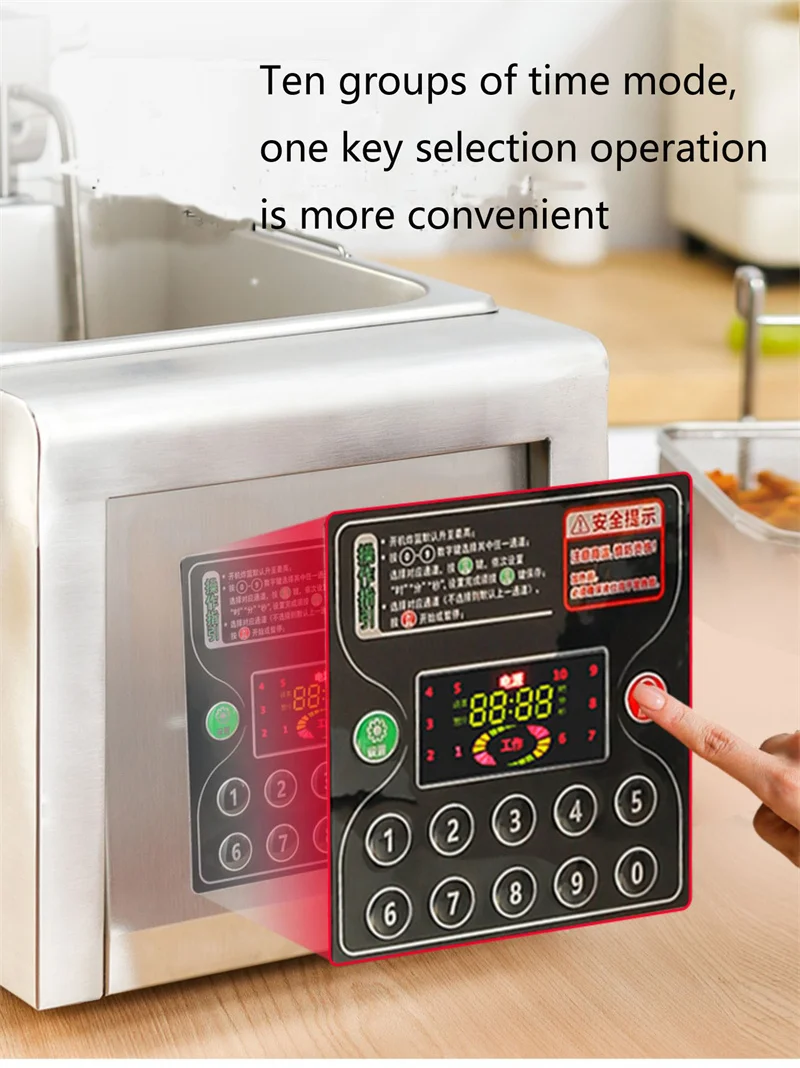 Automatic Lifting Fryer Commercial Intelligent Lifting Fryer Fried Chicken Machine Large-capacity Auto Electric Frying Pan