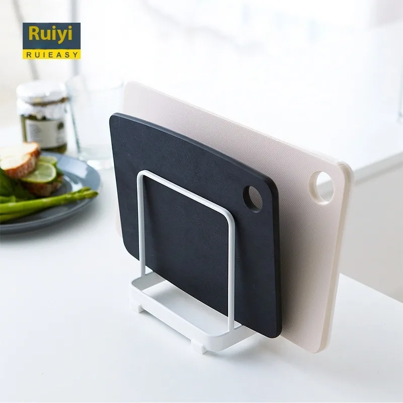 Vertical Multi-Tier Cutting Board Rack Stainless Steel Adjustable Organizer For Countertop Kitchen Storage Space Saving