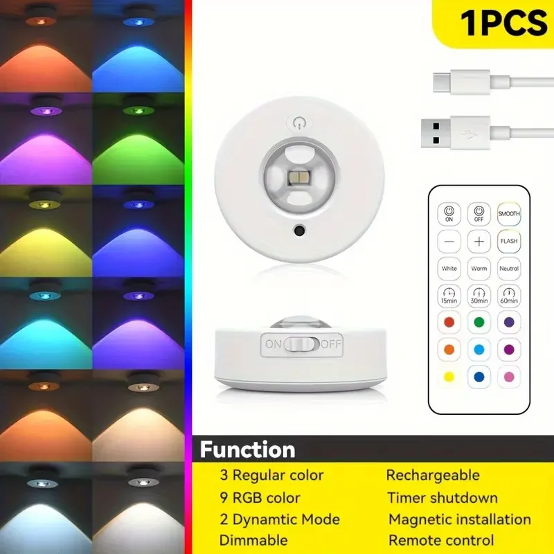 مصباح ليلي فاخر RGB لاسلكي