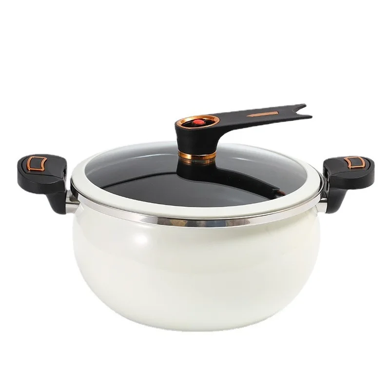 New Style Large Capacity Soup Pot Medical Stone Coating Cast Iron Non Stick Micro Pressure Cooker yun yitg2100fn micro thickness gauge galvanized coating thickness gauge