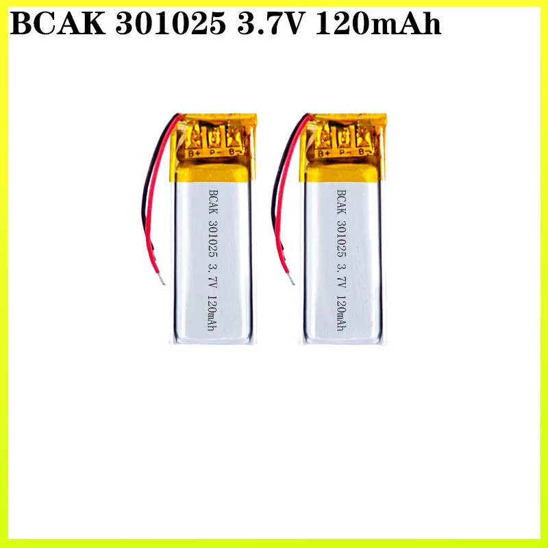 

8PCS 301025 Polymer Lithium Battery 120mAh 1C Discharge for Bluetooth Headset Recording Pen Small Toys Bluetooth Audio
