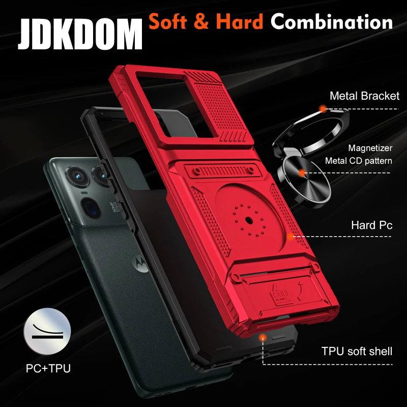 JDKDOM Magnetic Card Holder Case with Slot