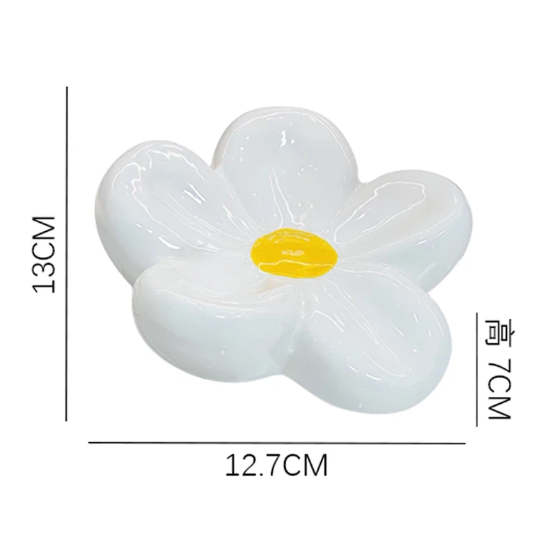 Creative Ceramic Soap Box Light luxury Cute Flower Shaped Soap Dishes Home Bathroom Kitchen Supplies, Bathroom storage rack, 1Pc
