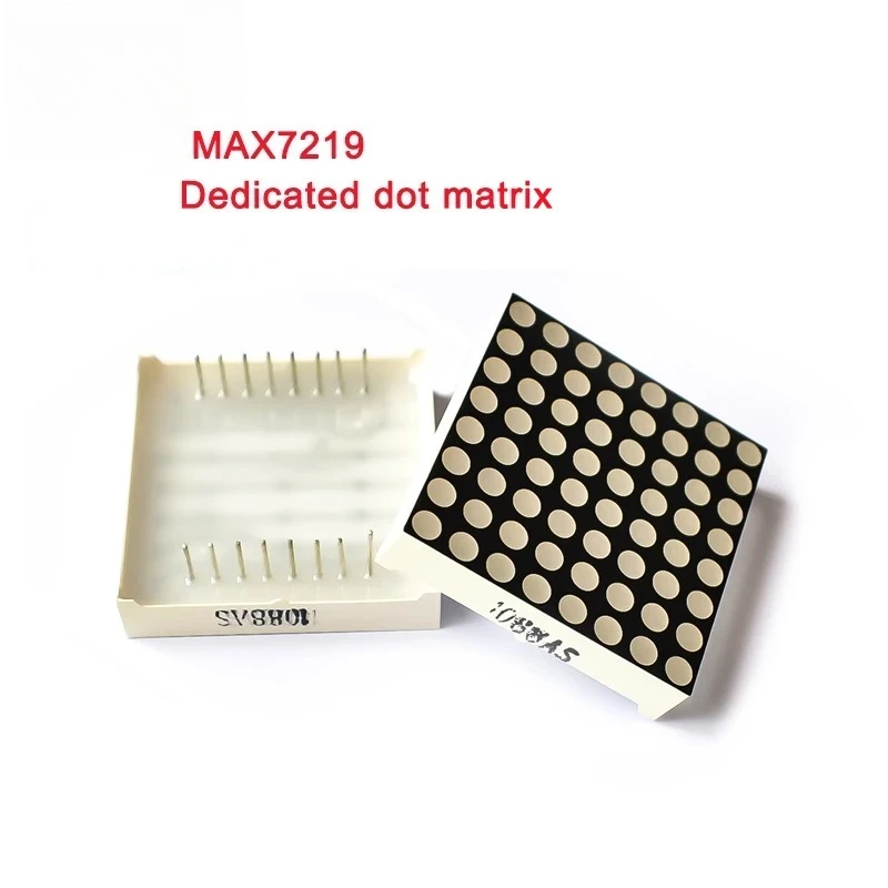 LED Display 4 in 1 MAX7219 Dot Matrix Module 8*8 Common Cathode 5V with DuPont Wires Cable Red/Green for Electronic DIY Projects