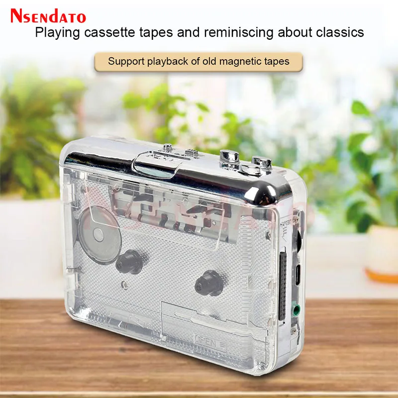 USB C Cassette Player Tapes MP3 Convertor Plug and Play Type-C Cassette MP3 Music tape player Captures With Earphone for Ipod PC