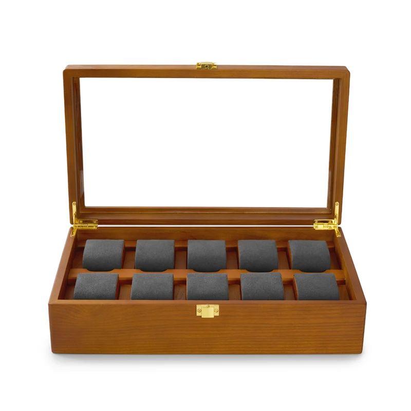 Solid Wood Luxury Watch Jewelry Case Storage Box
