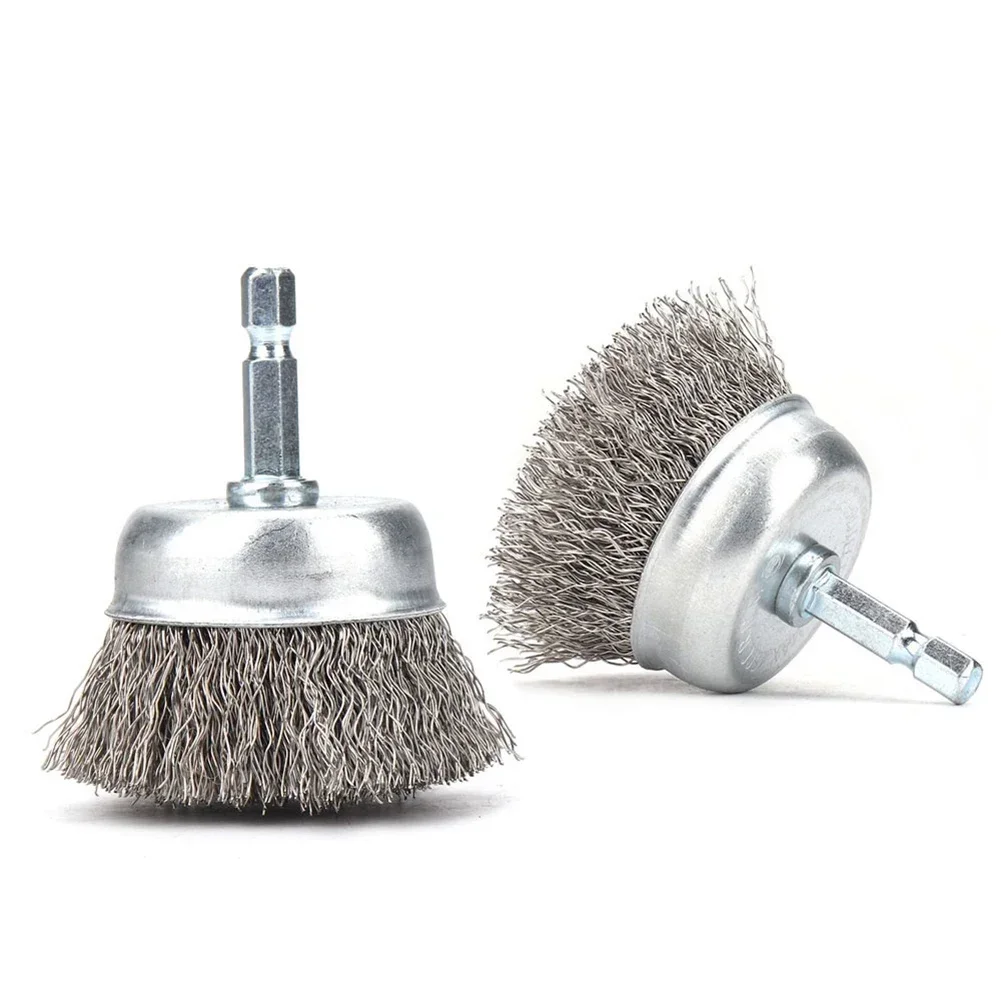 50/65mm Steel Wire Wheel Brush Rotary Tool 2 InchFor Drill Tools Metal Rust Removal Polishing Drill Brushes 5